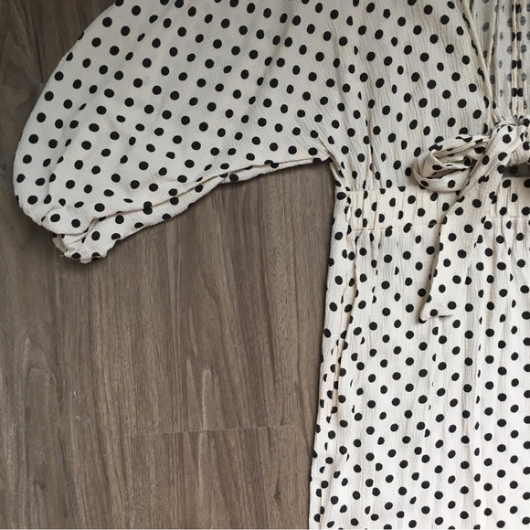 NWT TiMo Polka Dot Bubble Crepe Midi Dress - Picture 11 of 16